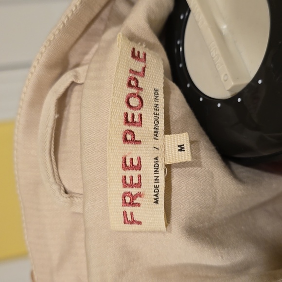 Free People Beige Military Style Jacket Blazer, Size M - Picture 8 of 8